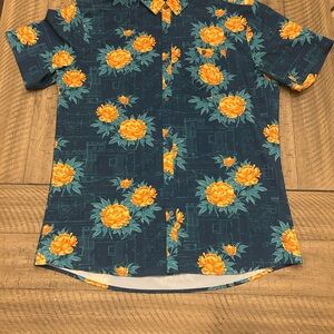 William Murray Golf Blue and Orange Casual Shirt